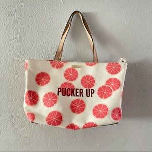 Kate Spade Pucker Up Tote Bag Purse Citrus